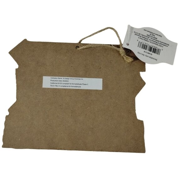 Holiday Time 5 Pack Assorted Rustic Retro Wooden and Metal Christmas Ornaments - Picture 9 of 9